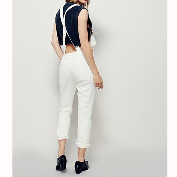 🆕Free People Washed Denim Overall - Picture 2 of 8